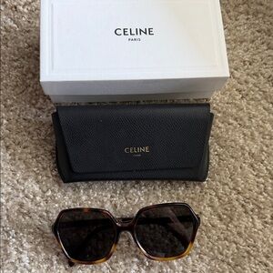 Celine tortoise shell oversized Sunglasses